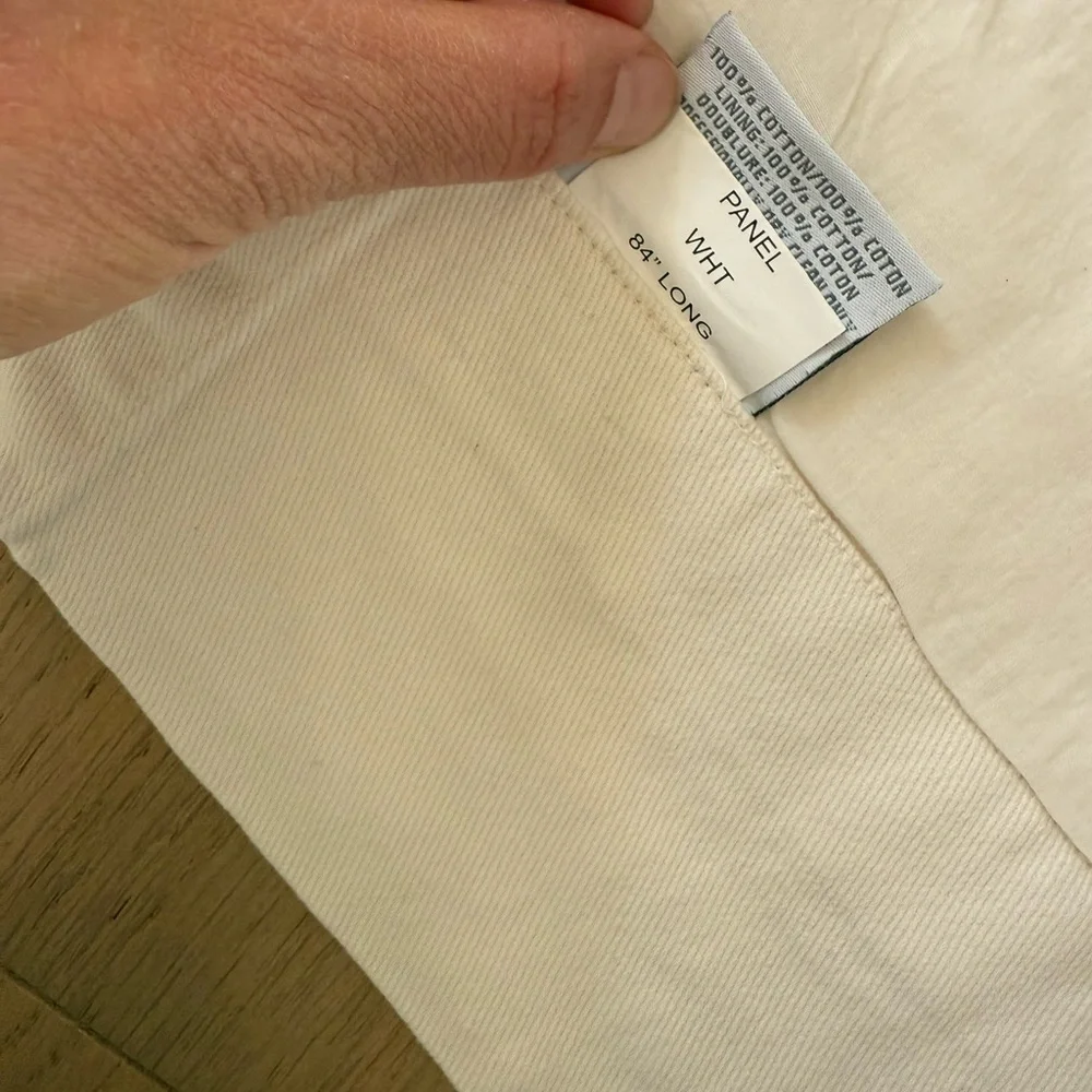 Restoration Hardware Cream Curtain/Drape brushed twill cream one panel